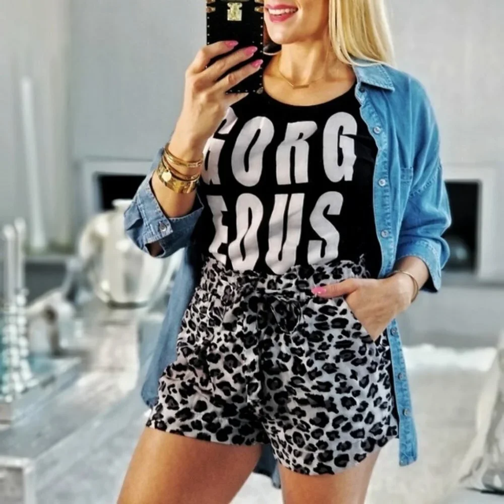 Leopard Print Shorts